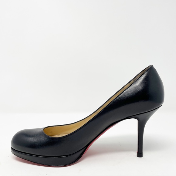 Christian Louboutin Prorata 90 Kid Black Leather Shoes Pumps - Picture 8 of 12